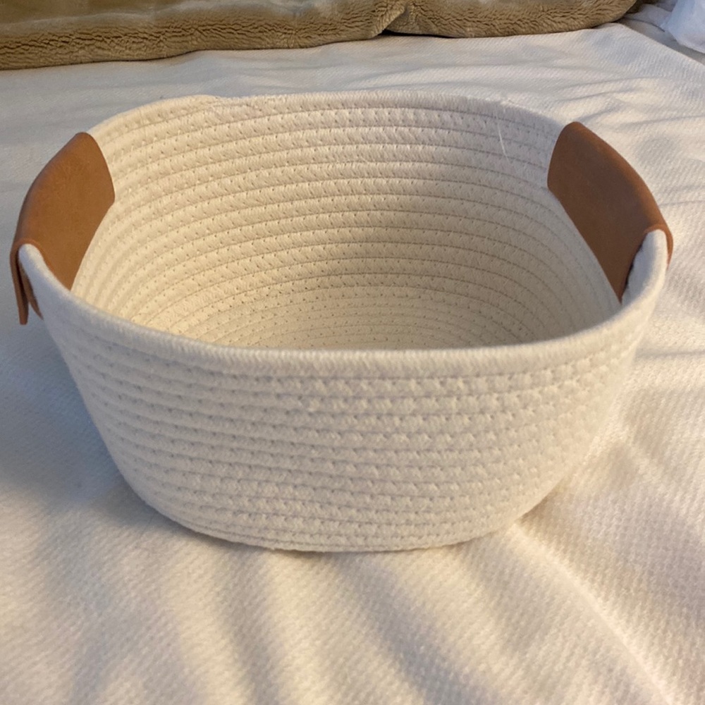White decorative basket